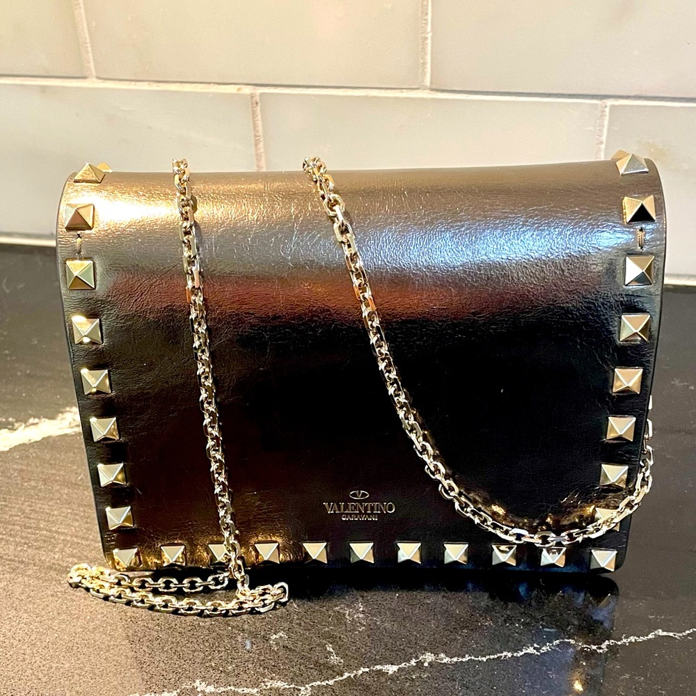 Authentic Valentino RockStud 🖤 Chrome Small/Mini 🖤